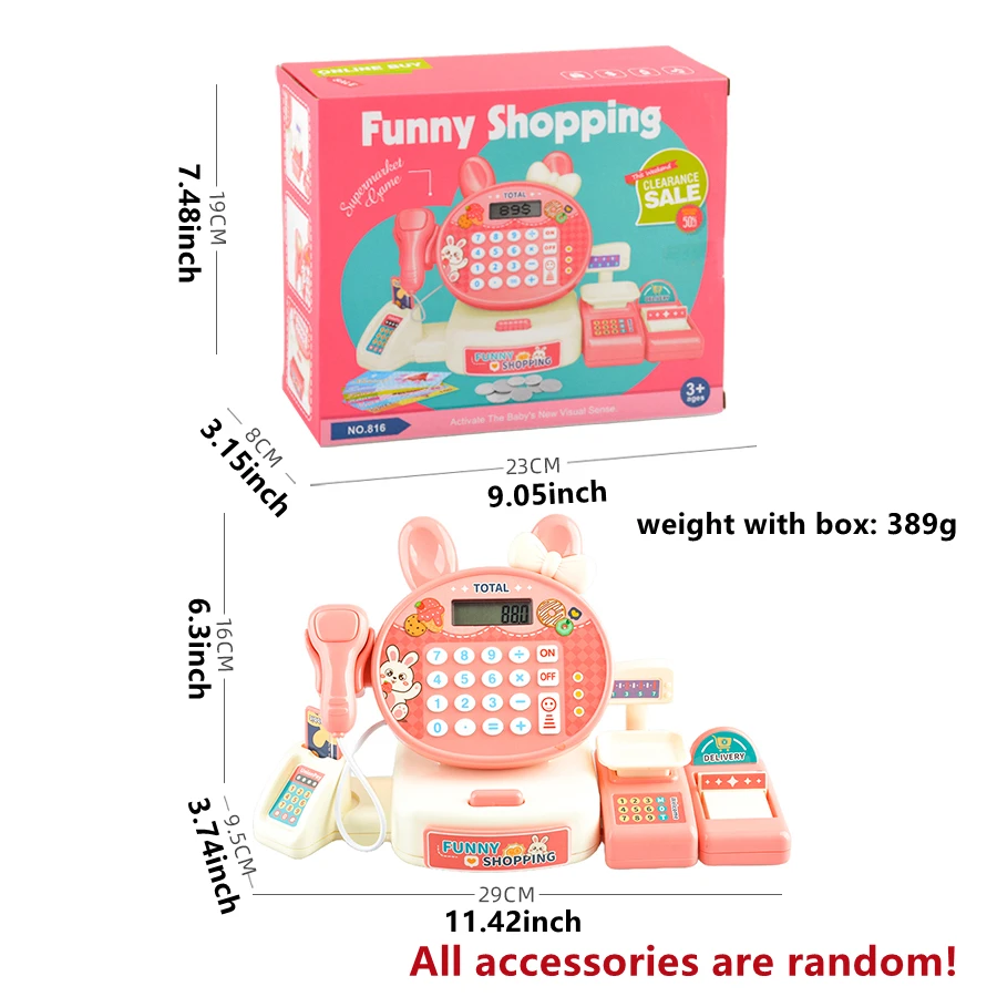 Simulation Supermarket Cash Register Set Play House Toy
