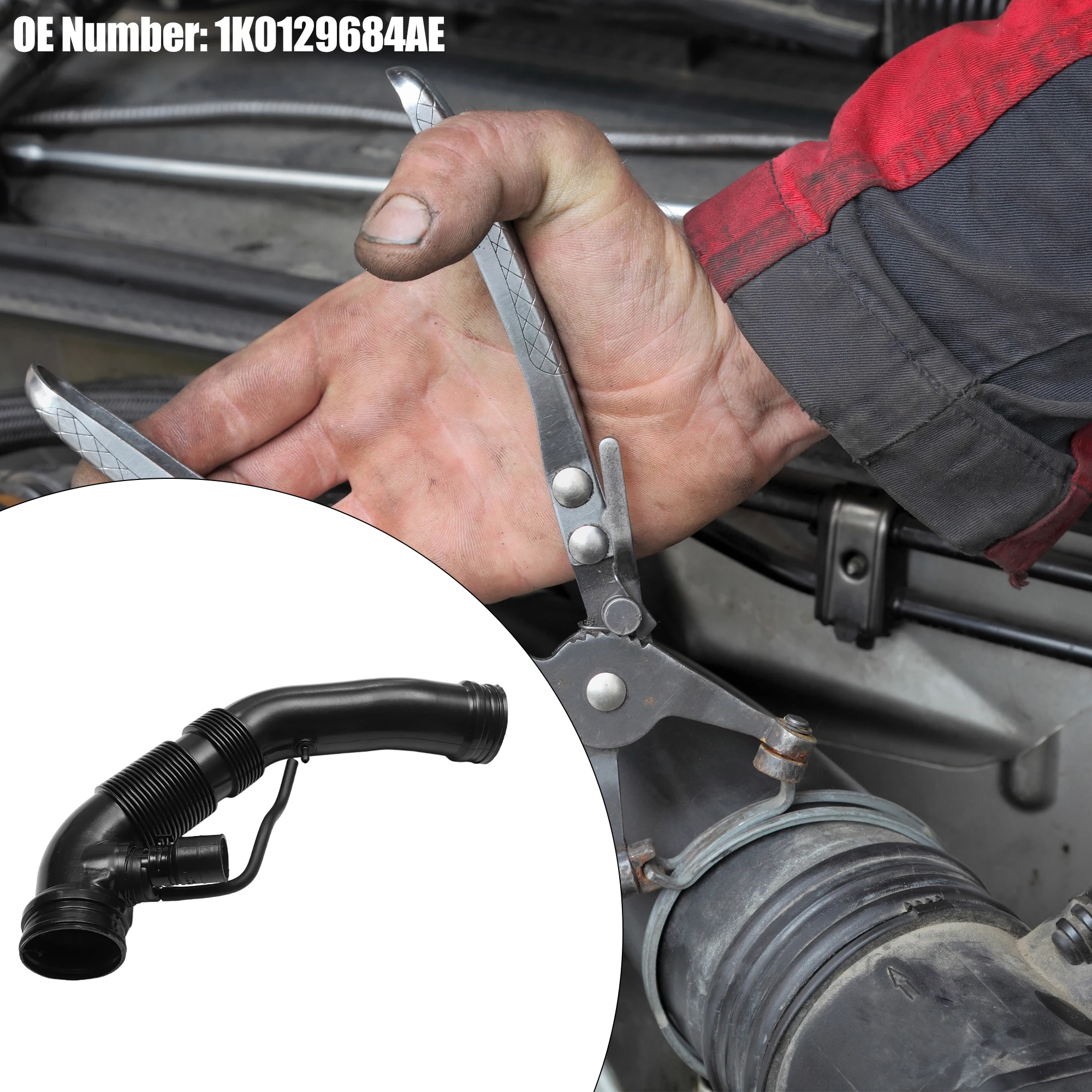Engine Air Intake Hose Air Filter Pipe Tube Fit for Audi A3 8P1 1.6 2003-2012 for VW CADDY III 2004-2015 1K0129684AE air intake kit,air filter intake pipe