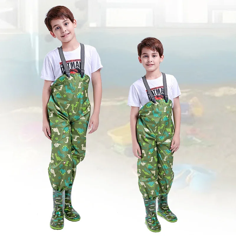 Cartoon Child Rain Pants Sport Boys Bib Overalls Waterproof Girls Jumpsuit Outdoor Toddler Summer Clothes Baby Trousers