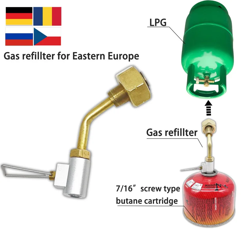 

Открытый Бензобак Накачивающий клапан Баллон Комплект для накачивания газа Кемпинг Бутан Газовый многоразовый адаптер Клапан сцепки бака