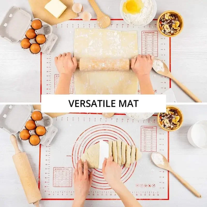 80/70/60/30cm Silicone baking mat Rolling Kneading Pad Pastry Tools Crepes Pizza Dough Non-Stick Kitchen Silicone Mat
