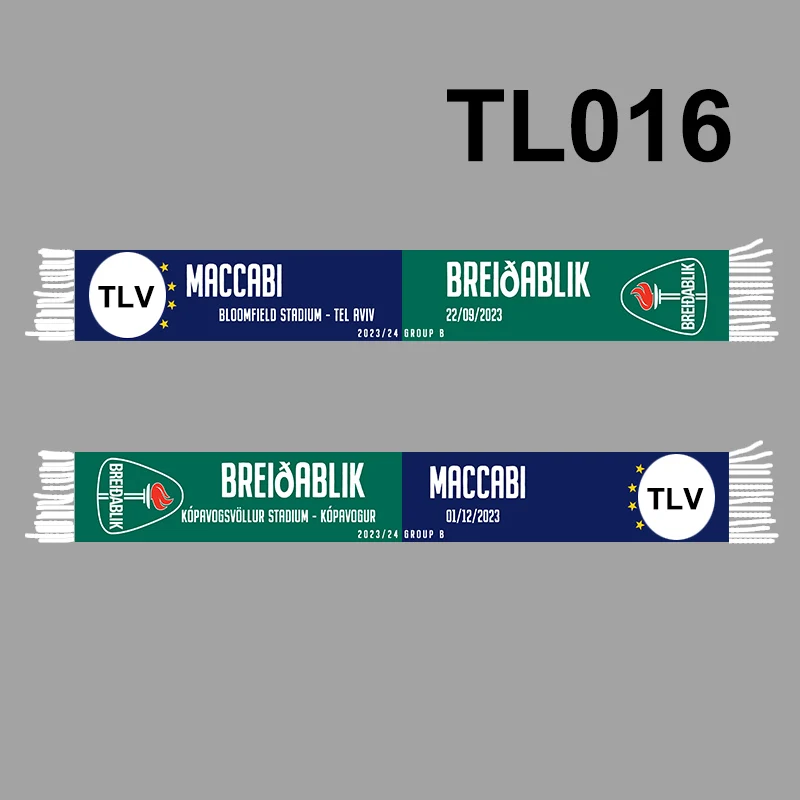 

145*18 cm Size 23-24 TLV vs Breidablik Scarf for Fans Double-faced Knitted TL016