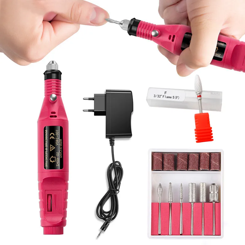 YOKEFELLOW 35000RPM Electric Nail Drill Machine For Manicure Pedicure Nail  File Rechargeable Nail Drill Milling Cutter Nail Tool - AliExpress