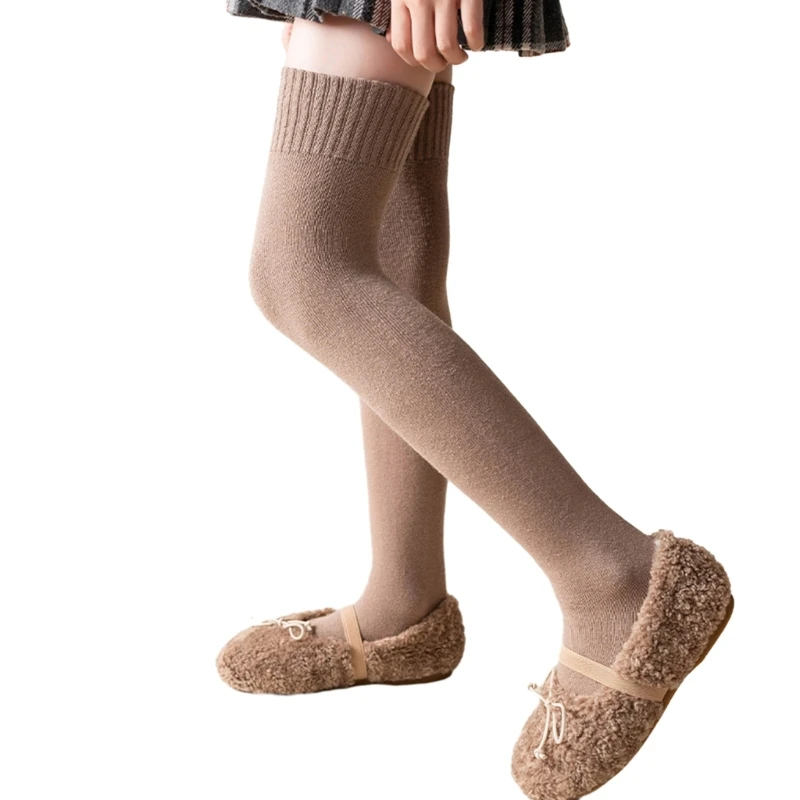 Children Dress Thigh High Socks for Autumn Thick Stretchy Over The Knee Socks Winter NonSlip Elastic for Kids Girl