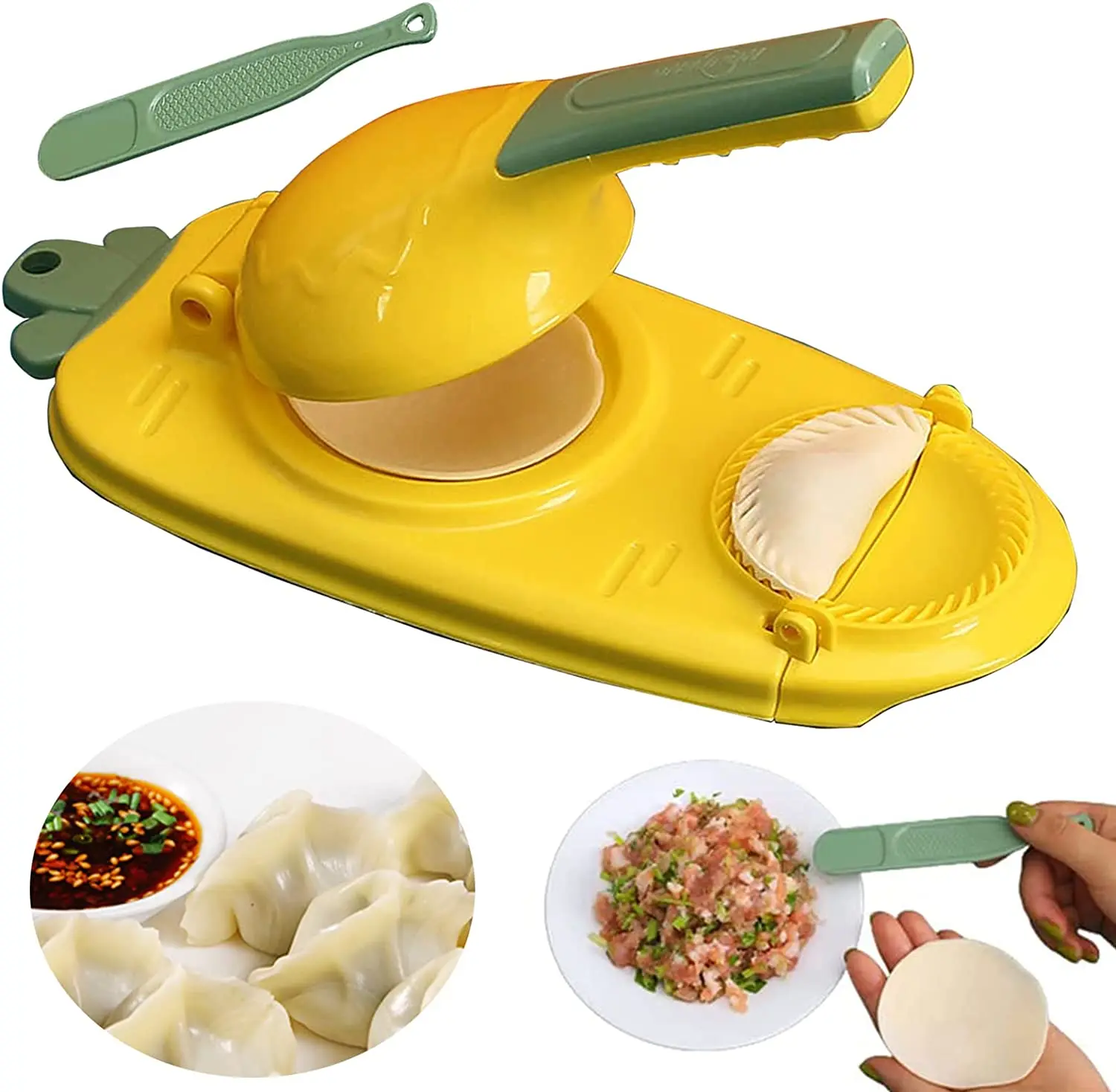 2 In 1 Manual Dumpling Maker Dough Pressing Tool Set DIY Dumpling Wrapper Maker Ravioli Mold Making Kitchen Pastry Tools e0bf donuts mould silicone casting mold for baking diy kitchen accessory dessert mold