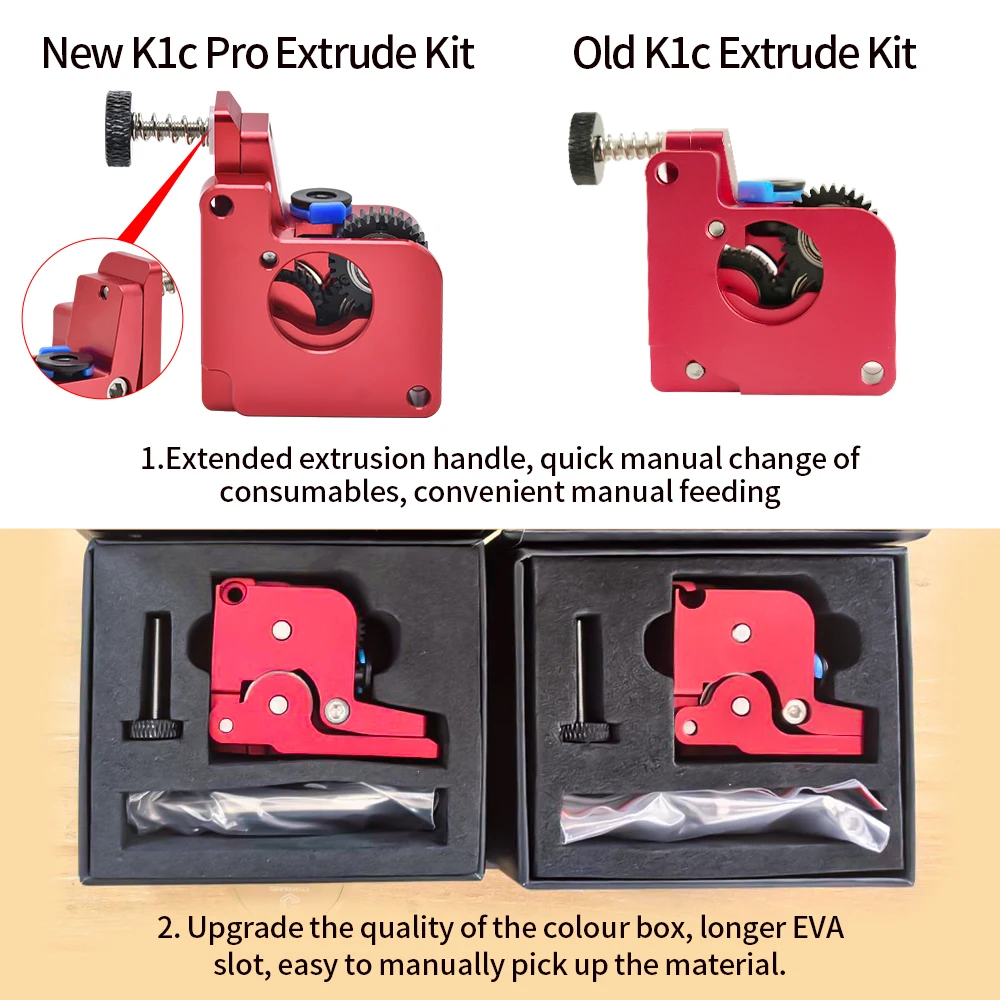 K1C 3D プリンタ用プロフェッショナル 2 個押出機ギア全金属