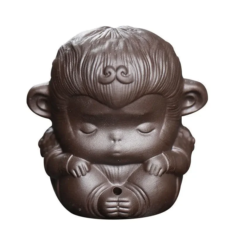 Inserto Profumato Creativo Zen Crafted Mini Cute Pet Little Spirit Monkey Home Fragrante Seat Tea Pet Decoration Set Di 3