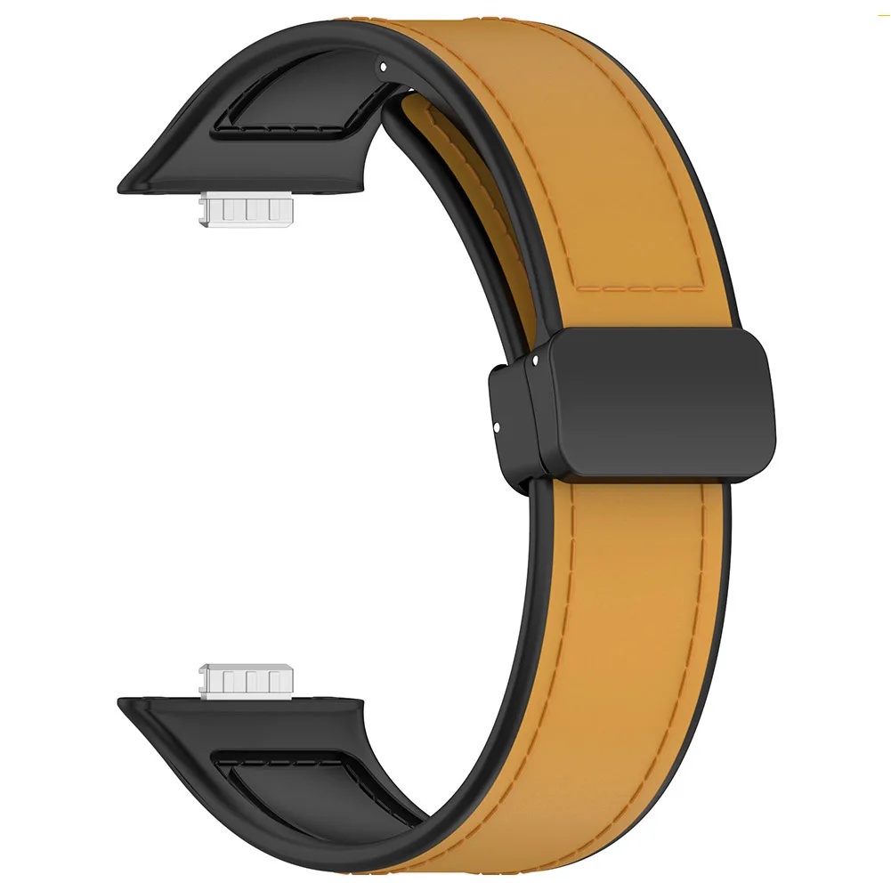 Premium Leather Magnetic Sport Strap for Smartwatches - Elegant Bracelet Accessory