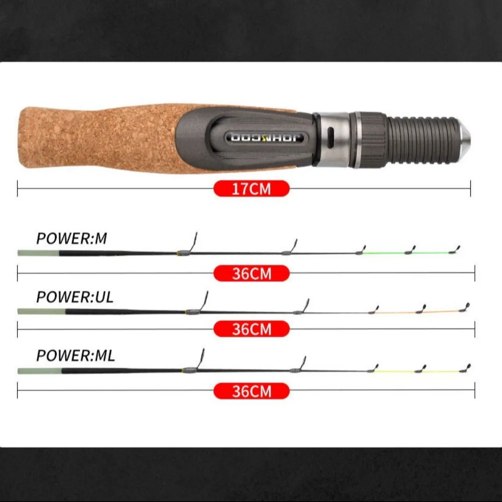 High Quality Retractable Ice Fishing Rods Winter Spinning Ice Fishing Pen Pole 50cm UL ML Ice Fishing Rod Ice Winter Fishing