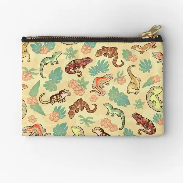 

Карман Gecko Family в желтом цвете на молнии для мужчин и женщин, маленький бумажник для монет, косметики, ключей, карманов для хранения нижнего белья