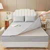Six Sided All Inclusive Waterproof Mattress Cover With Zipper Urine-proof Bed Cover Solid Color Mattress Protector Pad Bedspread 2