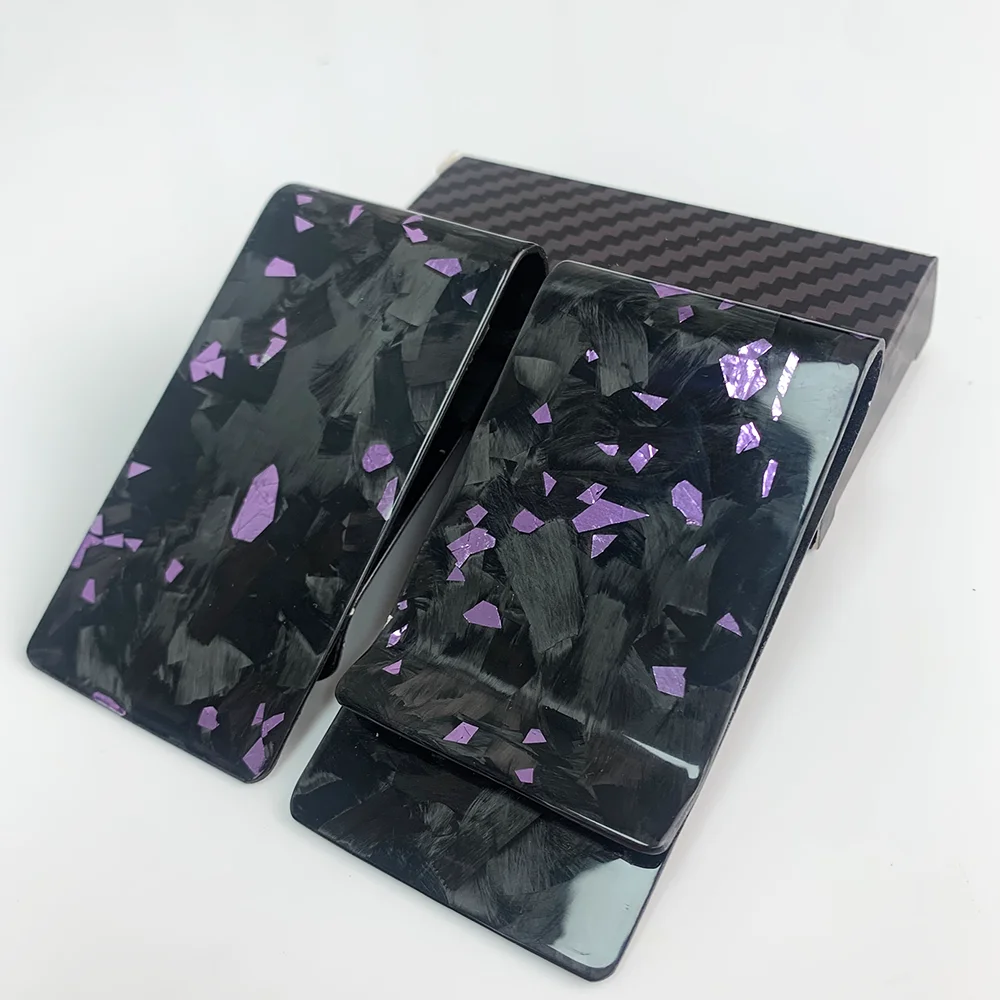 Trending Unique Design Durable Forged Carbon Fiber Money Clip 38mm Card Holder Clip for Men Women Slim credit card holder id card holder metal money clip