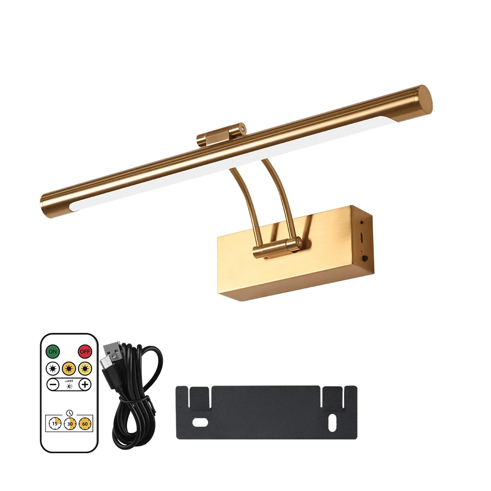 Lámpara de pared recargable por Usb, luces LED de pared de 4400mAh y 5V, luz inalámbrica para imagen con Control remoto, decoración del dormitorio del hogar