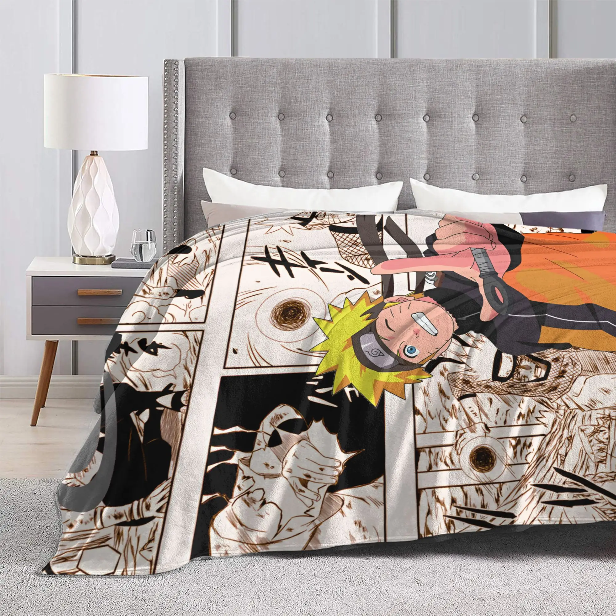 Luxurious Naruto Inspired Soft Fleece Blanket - Warm Flannel Manga Throw