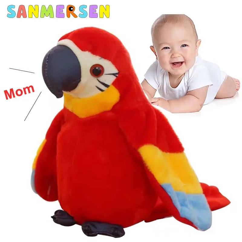 

Electric Talking Parrot Plush Toy Cute Learning to Speak Recording Twist Stuffed Toy Animal Doll Interactive Toys for Kids Gifts