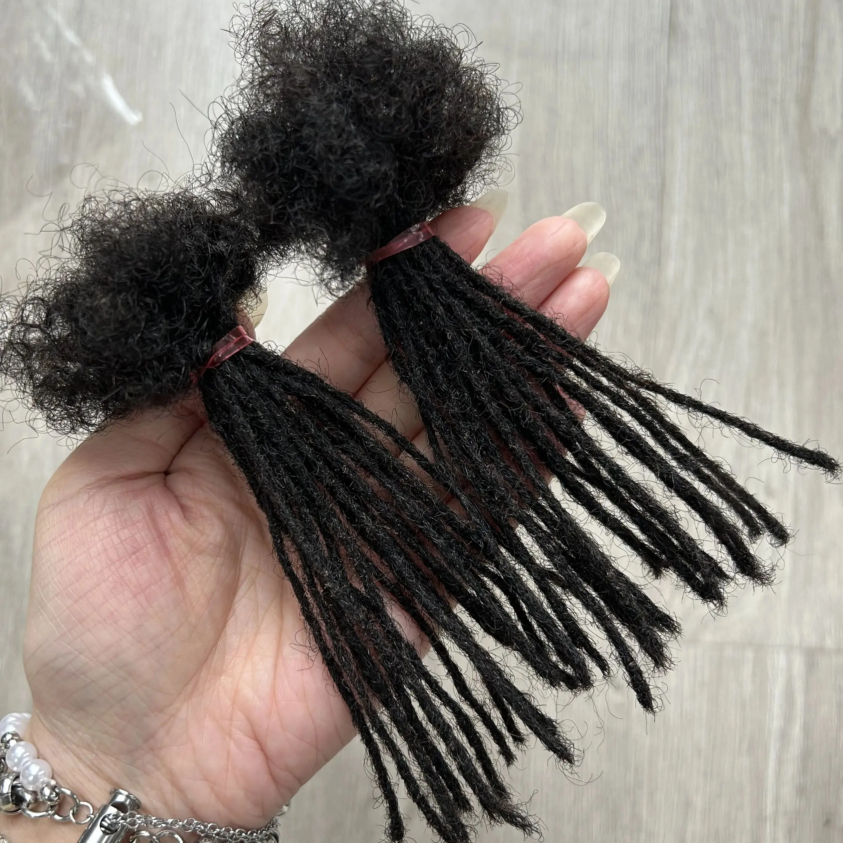 Orientfashion Factory Sisterlocs 0.1 Width Loc Extensions Handmade 100% Human Hair Dreadlocks Extensions For Man And Woman