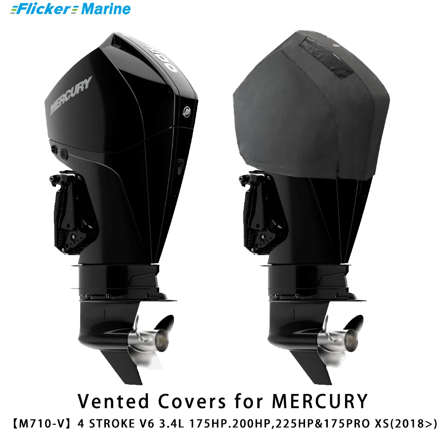 Flickermarine Ventilation Hood for Mercury 200hp Outboard Engines 175HP,200HP,225HP()