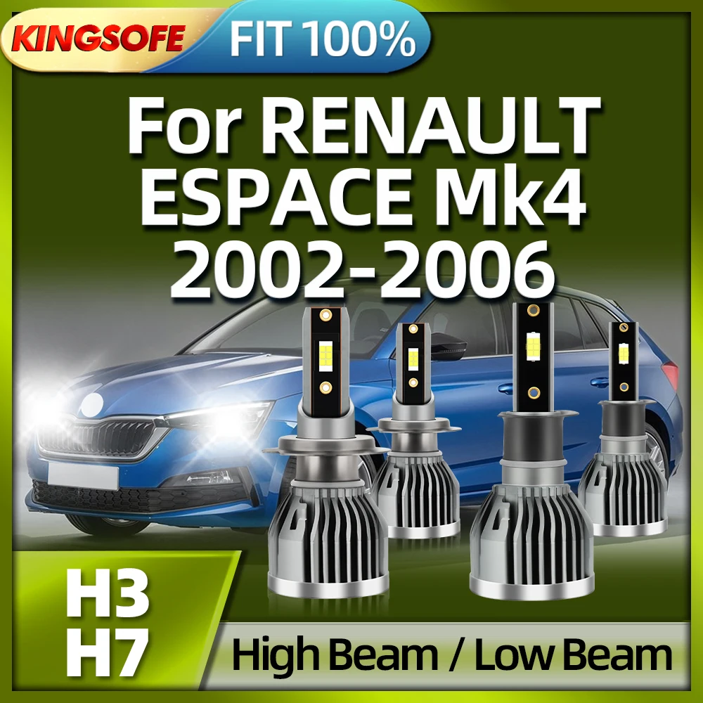 

KINGSOFE 6000K 110W 26000LM H7 Led Headlight H3 Car Light Headlamp For RENAULT ESPACE Mk4 2002 2003 2004 2005 2006