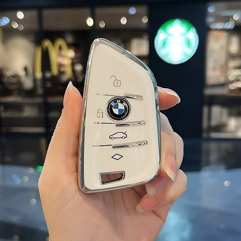 Key Case Cover Soft TPU Car Key Cover Case Shell Fob For BMW X1 X3 G01 X4 G02 X5 F15 F16 M3 M4 F30 F31 F32 F34 F20 F21 F07 F10 1 3 5 7 Series