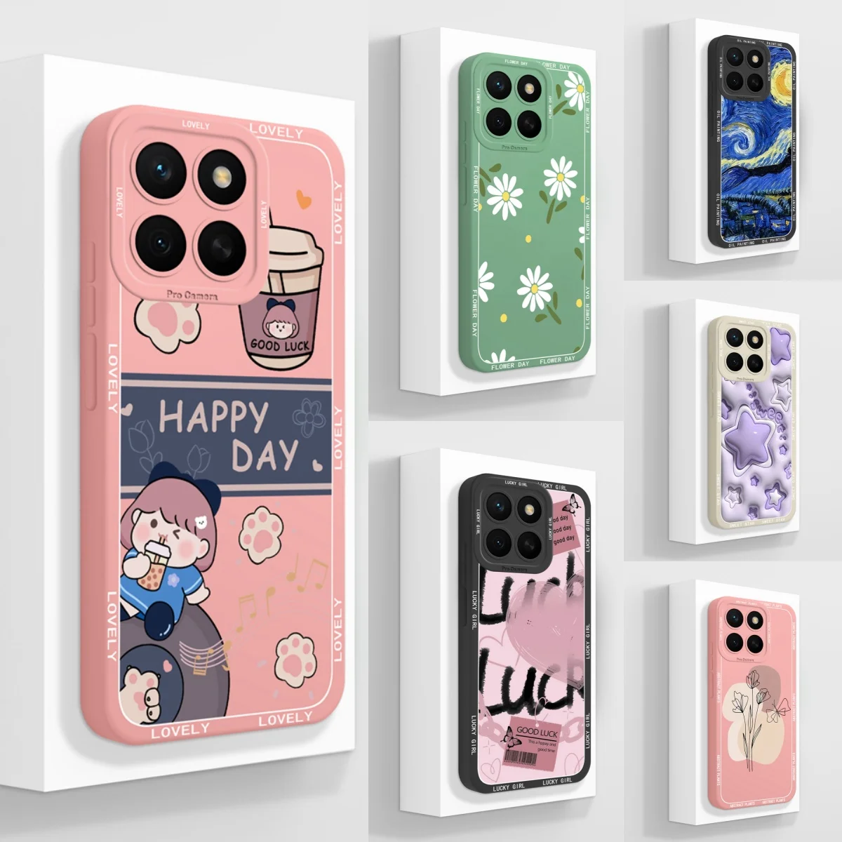 Daisy Star Liquid Silicone Anti-Fall Back Cover