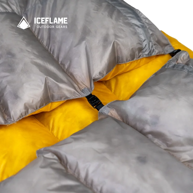 Sleeping Bag Survival Sleeping Bag Ice Flame JI NXT 800FP Mummy Bottomless Sleeping Bag Outdoor Camping Grey Duck Down Quilt Hiking Water-repellant