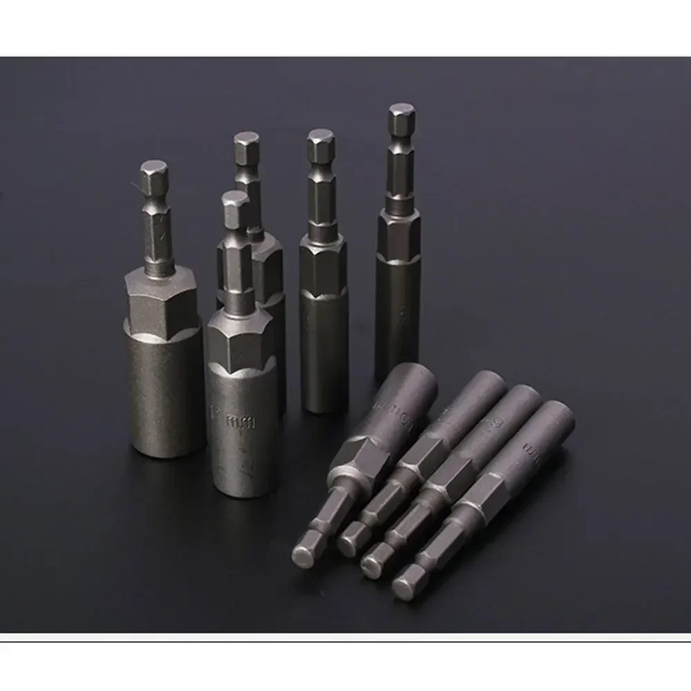 Impact Socket Adapter Set 10/15Pcs 5.5-19mm 1/4-inch Screwdriver Key Head Hand Tool