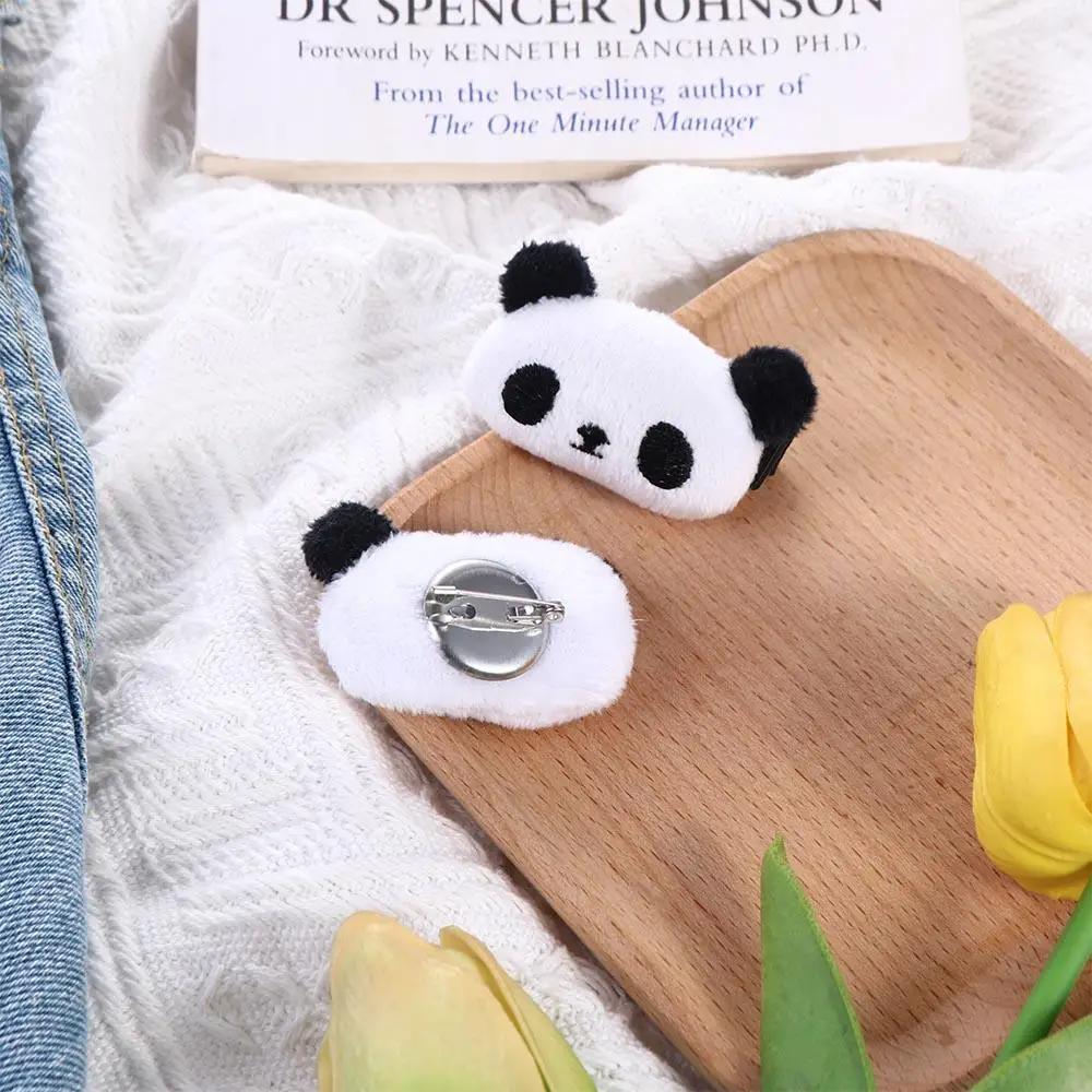Description Picture 5 of itemDesign Wash Face Plush Animal Doll Hair Rope Hairpin Brooch Chinese Style Headwear Women Hair Accessories Panda Headband