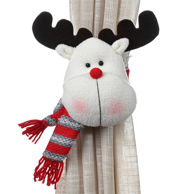 Curtain Buckle Doll Santa Elk Windows Christmas Curtain Decor Christmas Decor For Home Xmas Gift New Year Window Decoration