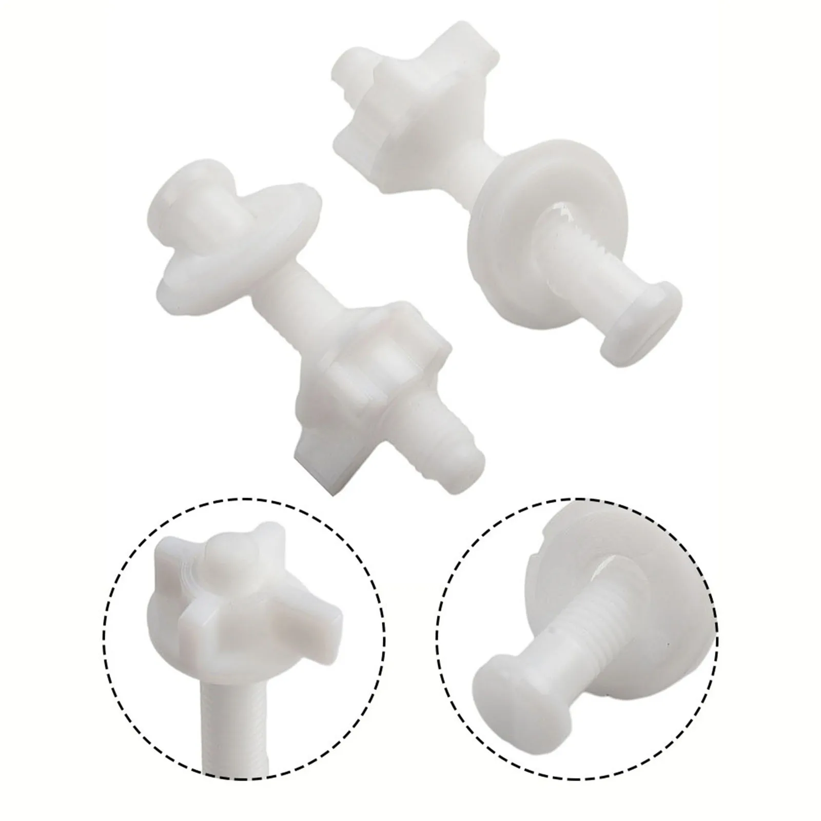 

2pc Toilet Seat Repair Kit Hinges Bottom Fitting Bolts Screws Pairs For Bathroom For Standard Toilet Seats Hinge Washers Nuts