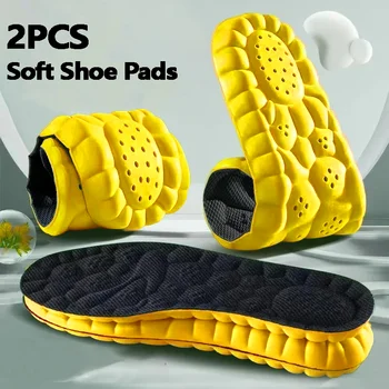 4 Pieces Soft Latex Memory Foam Insoles Women Men Sports Running Foot Support Shoe Pad Breathable Orthopedic Cushion for Foot Care 1