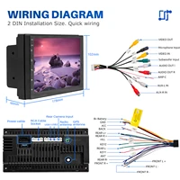 7" Double 2 DIN Android 14 CarPlay Car Stereo Multimedia Video Player GPS Navigation Wifi FM/RDS Bluetooth Multimedia Fit Nissan - Image 5
