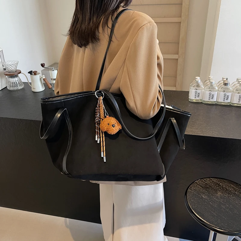 Tote Bags for Women PU Leather Shoulder Bag Female Top Handle Handbags Ladies for Work Travel Shopping Bag Casual Commuter Bag