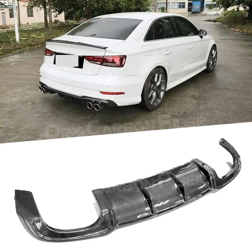 Неокрашенный задний спойлер из углеродного волокна/ФАП диффузор для Audi A3 Sline S3 Sedan