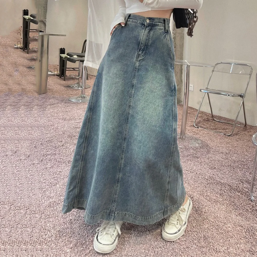 Jupe En Jean Femme Taille S - Style A-line, Longueur 49 Cm, Très Bon état