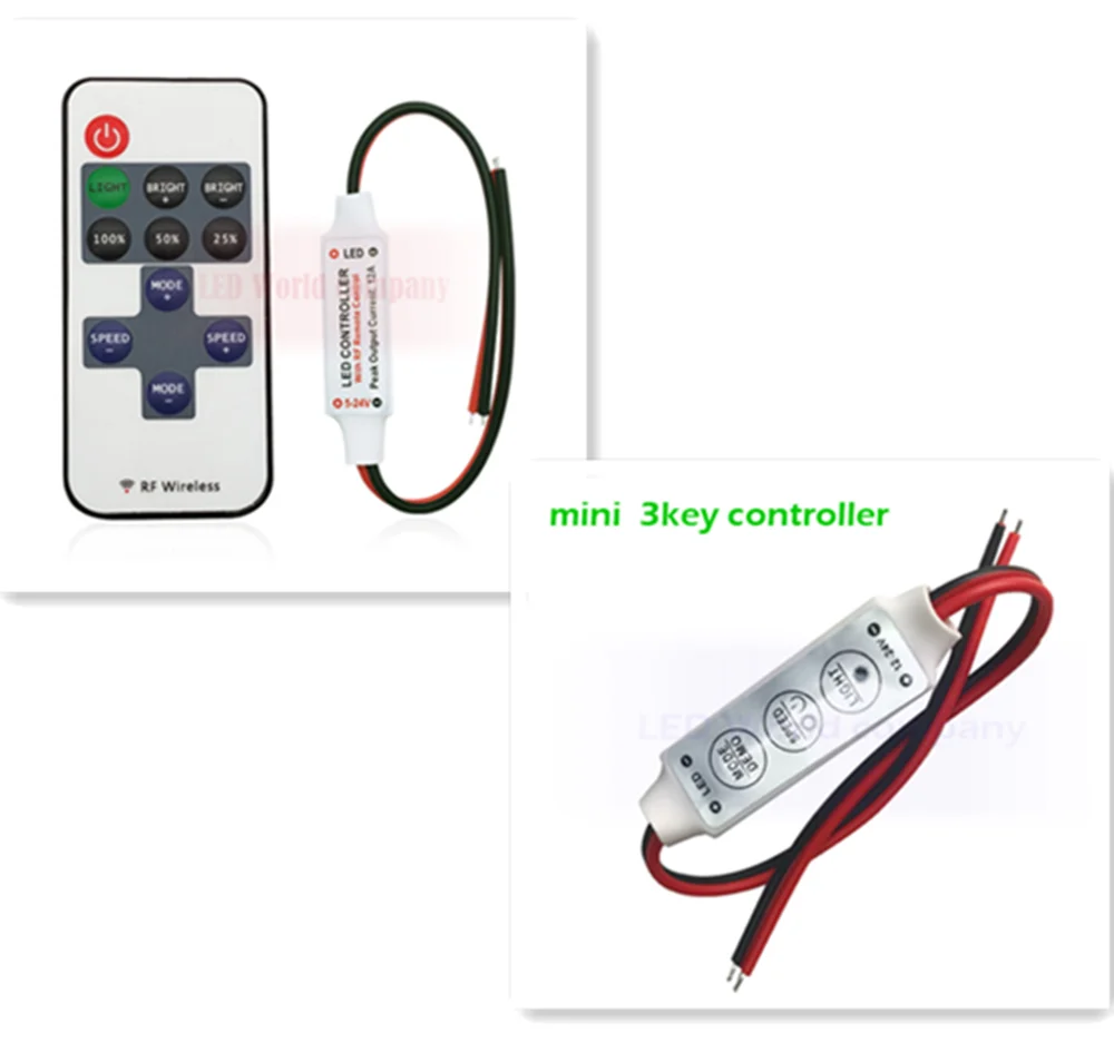 LITAELEK Monocromatico Controllore Striscia LED Con RF Wireless Mini DC 5-24V 5A Remoto LED Nastro - Foto 12