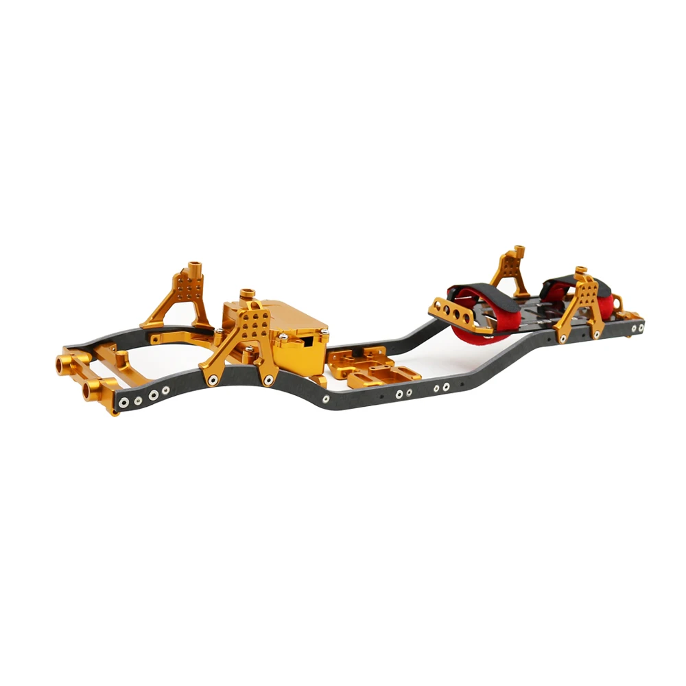 S14c26eb42eff4e45a1a06995c97bc4bb1 1/10 RC 크롤러 카본 파이버 거더 4MM CNC 금속 자동차 섀시 프레임 바디 키트 부품 (Axial SCX10 II Rock Off Road 트럭용)