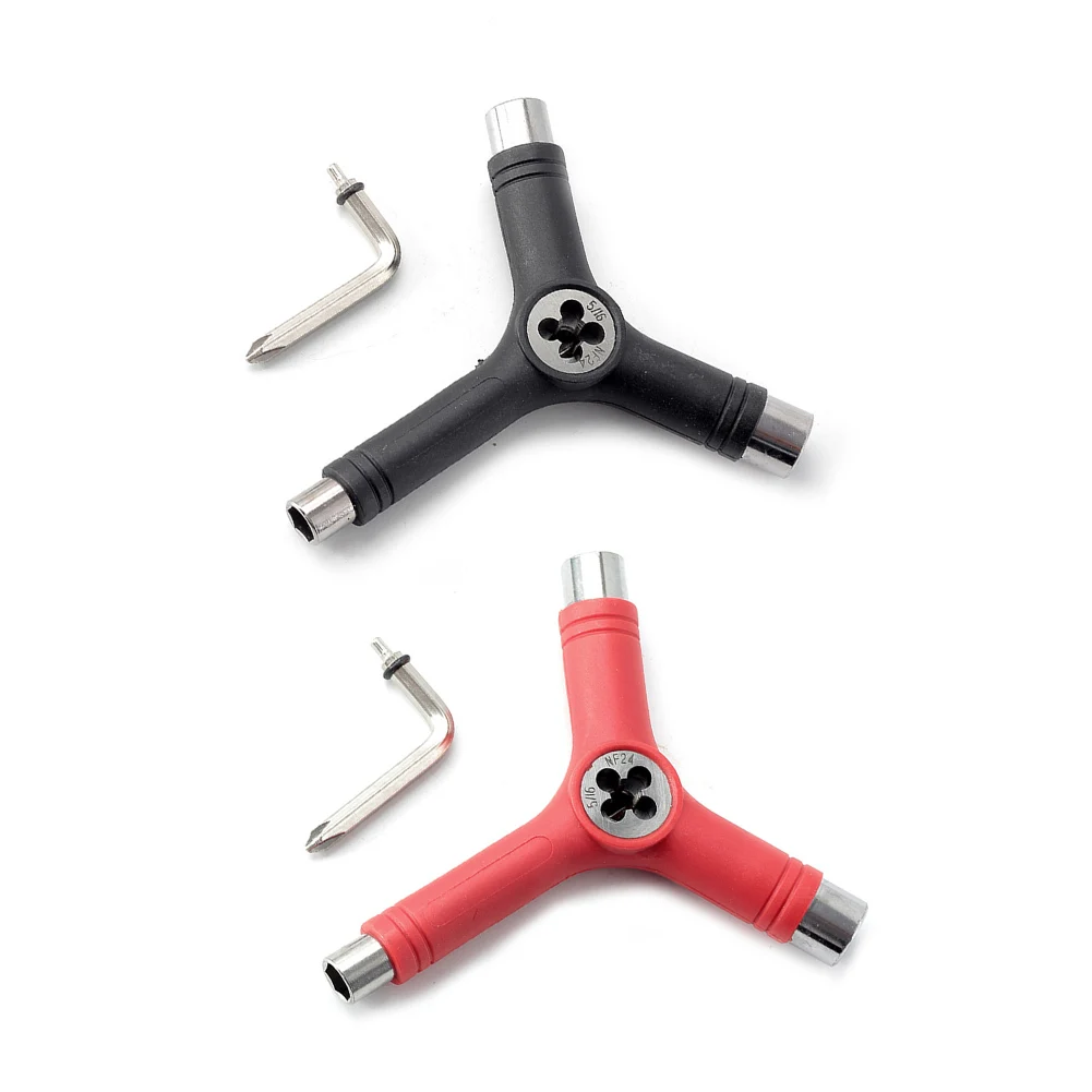 Multi-Function Skateboard Tools T Type Skate Scooter Skateboard Tools Kick Scooter Mini L Wrench Set Assemble Adjusting Tool Kit skateboard tools