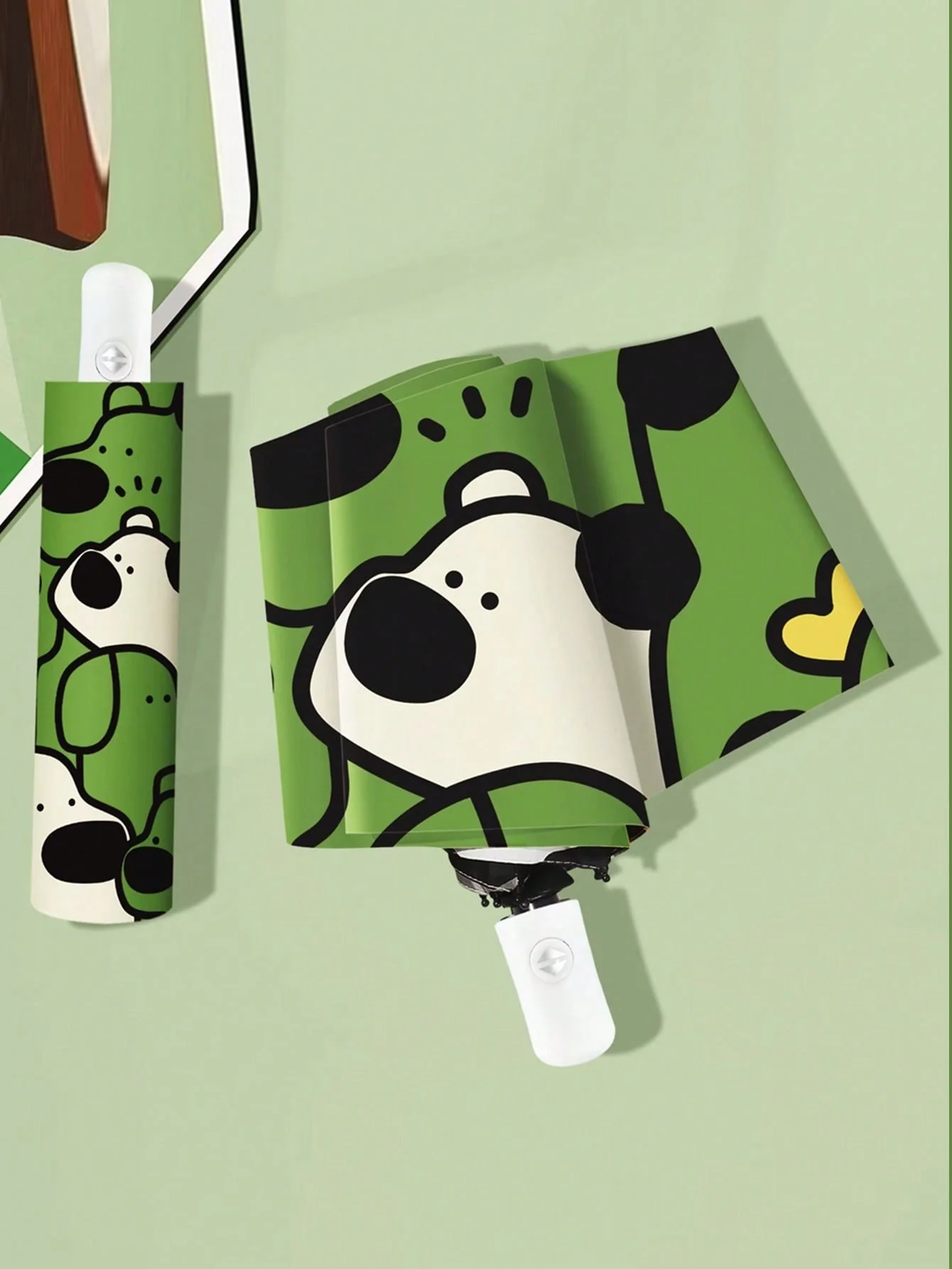Fully automatic umbrella, female teddy bear, student sunscreen umbrella, wind resistant sunshade sunny umbrella