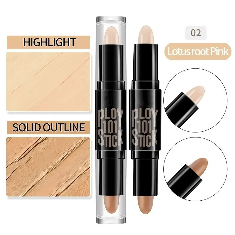 Facial Contour Stick Multi Color Double Headed Concealer Highlighter Shadow Pen