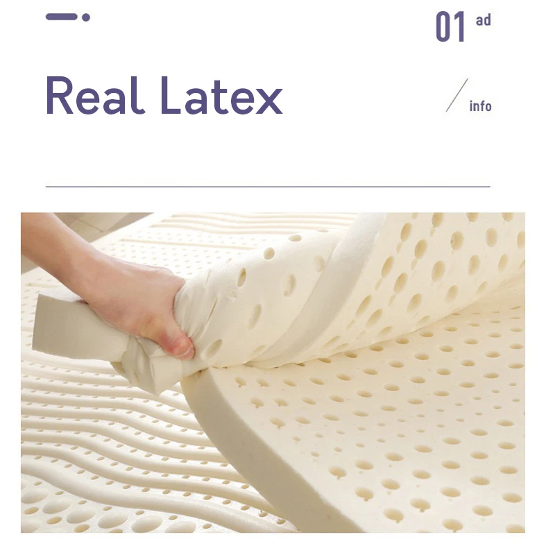 Thailand 100% Natural Latex Mattress Home Single Double Mats With Cover