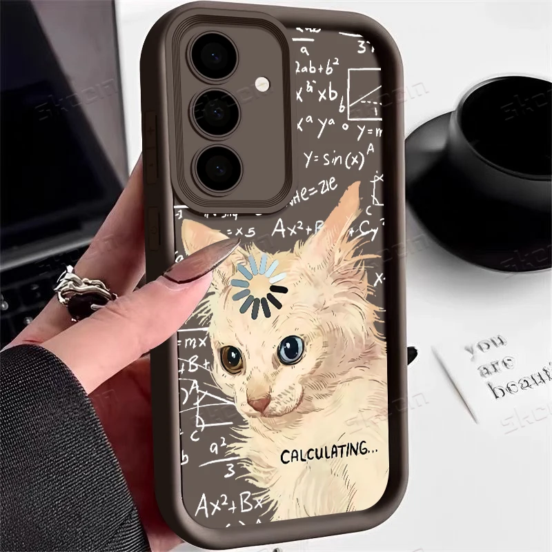 Whimsical Feline Silicone Phone Case - Soft Protective Cover