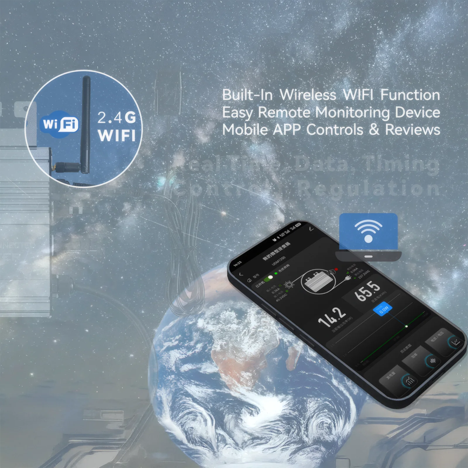 POWLSOJX 180?265VAC 태양광 마이크로 인버터 1000W/1250W, PV 및 배터리 동시 사용, WiFi 및 IP65 방수 기능을 갖춘 그리드 연결형