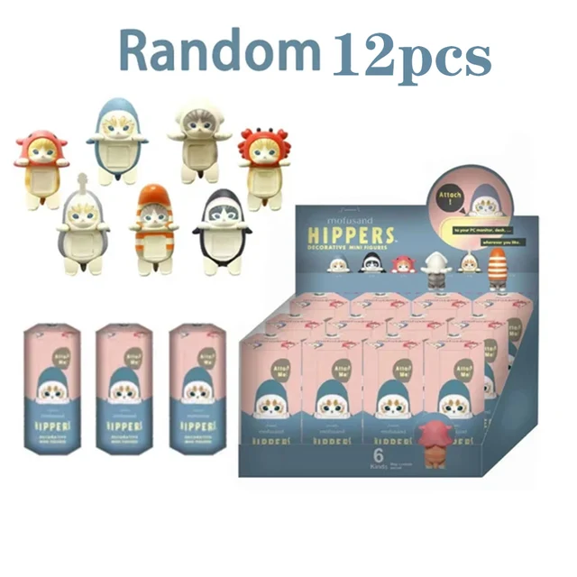 Новый Sonny Angel & Mofusand Blind Box Hippers, мини-фигурка акулы, кошки, экшн-фигурки, игрушки для фанатов, детский рождественский подарок 1
