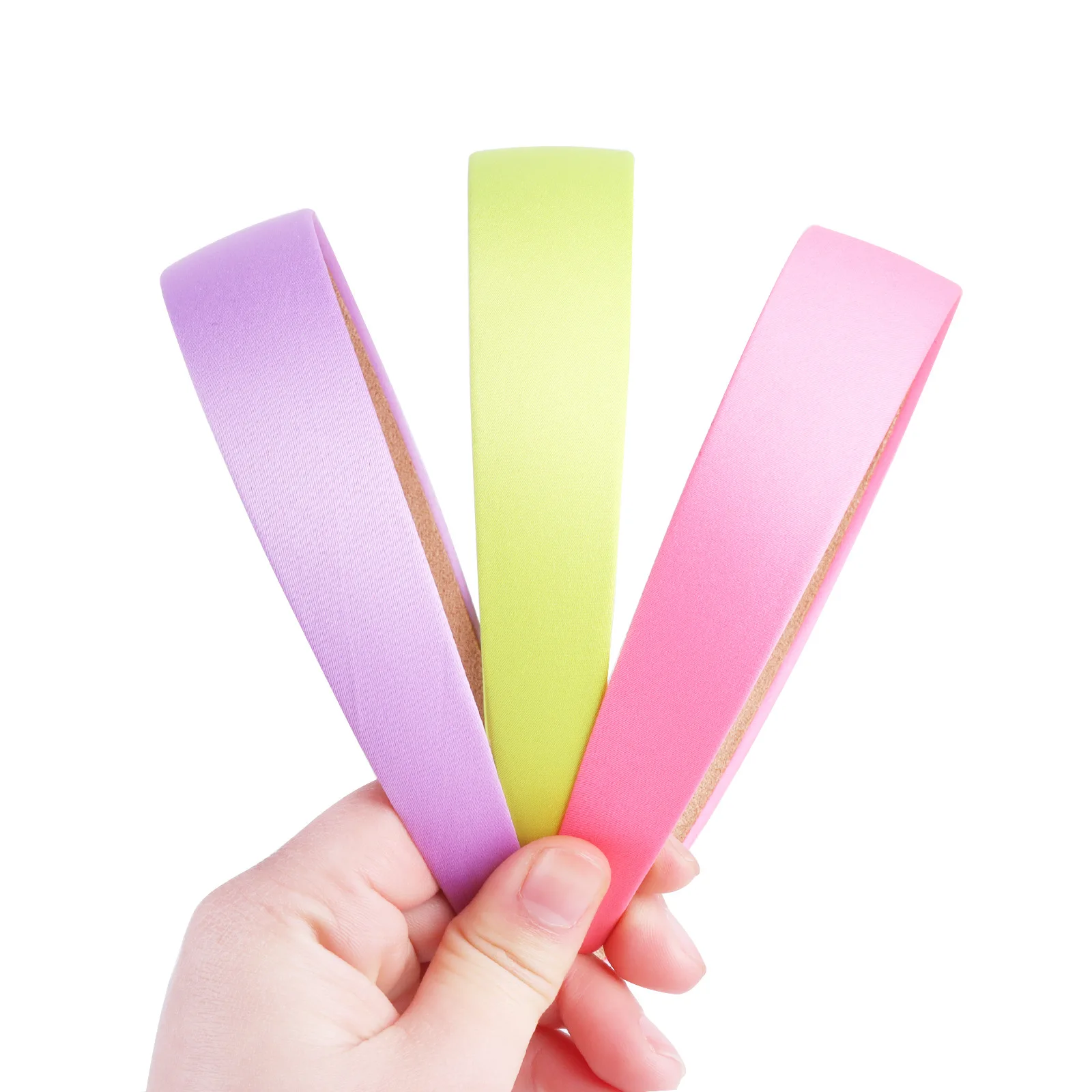 Satin Headband - 3CM Wide Fabric Covered Hairband for Girls and Kids