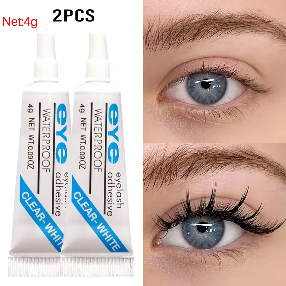Cola para extensão de cílios postiços, à prova d'água, ferramentas de maquiagem, acessórios, cola para cílios, novo adesivo forte, 7g, preto ou transparente 9