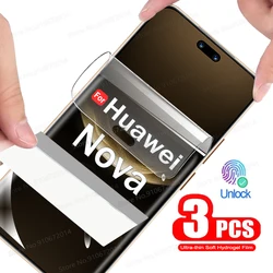 3PCS Slim Hydrogel Film Ultra Screen Protector Set - Soft and Durable for Huawei nova 11 Ultra (Ultra - thin HD)