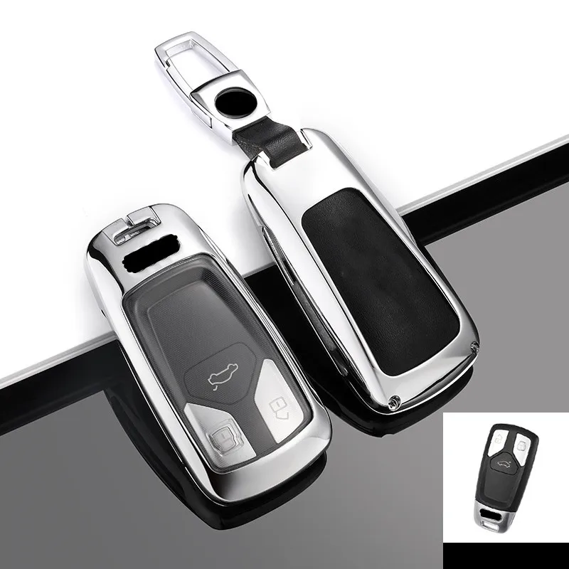 

Zinc Alloy Remote Key Case Cover For Audi A4 B9 A5 A6 S4 S5 S7 8W Q7 4M Q5 TT TTS RS 8S Coupe Styling Keychain Car Accessories