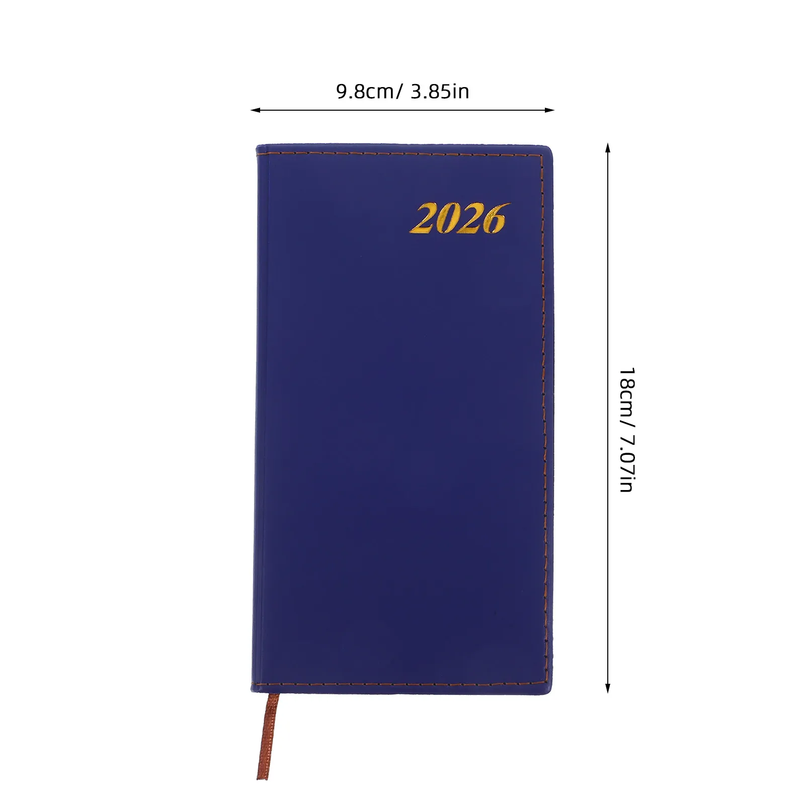 2026 주간 플래너 A6 휴대용 슬림 인조 가죽 커버 다용도 다이어리 노트 저널 플래너 직장인 학생 여행 일상용