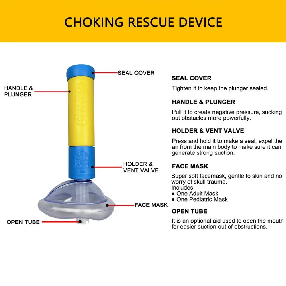 Auto CPR First Aid Choking Rescue Device Outdoor Home CPR Choking Emergency Equipment Adult Children Breath Rescue Anti Asphyxia