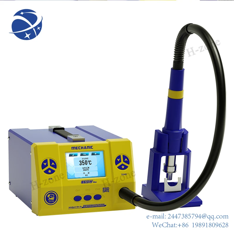 

Yun Yi Real picture 861DW Max lead-free Soldering Station Hot Air Gun Rework For Motherboard Phone PCB 110V 220V Welding Desold